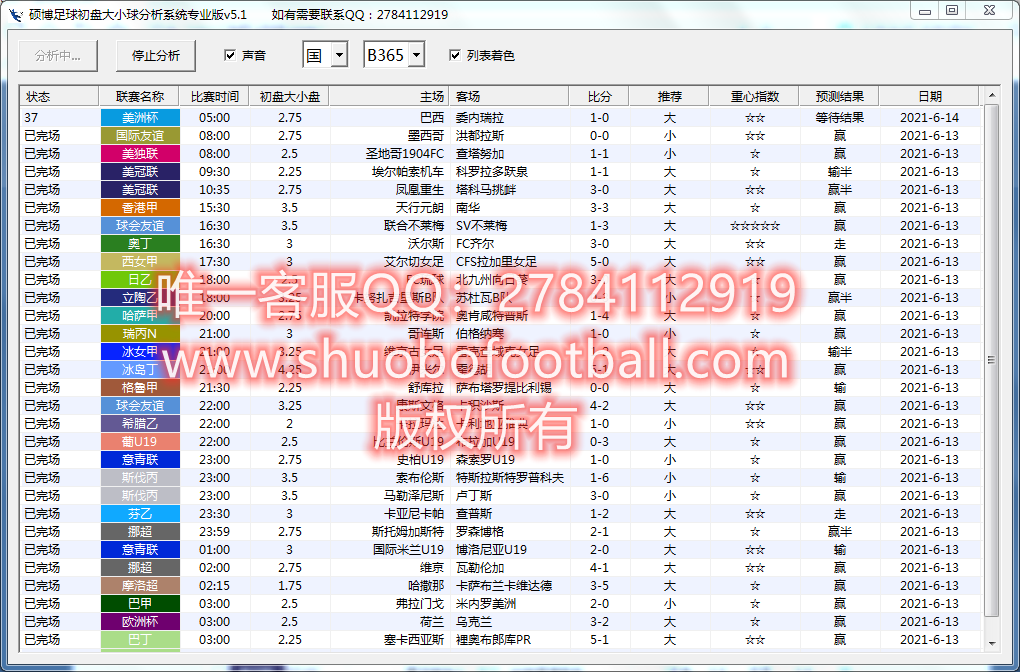 走地大球分析系统