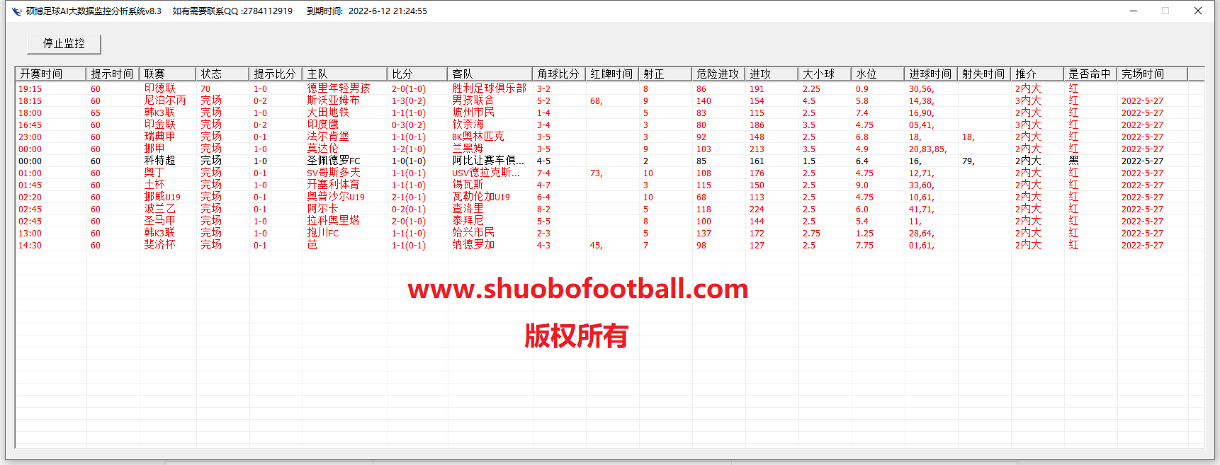 走地大球分析系统